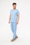 Baby Blue Stretch Fabric Unisex Batwing Sleeve Medical Doctor and Nurse Scrubs Hospital Uniform - 7