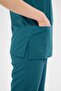 Petrol Green Stretch Fabric Unisex Batwing Sleeve Doctor and Nurse Uniform Scrubs Surgical Hospital Uniform - 7