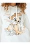 Şardonlu Bambi Licensed Printed Hooded Oversize Sweatshirt - 5