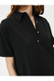 Polo Neck Dress Buttoned Short Sleeve Standard Cut - 5