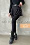 High Waist Recovery Winter Thermal Black Plush Leggings - 3