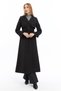 Long Length Trench Coat with Buttons and Belt - 4