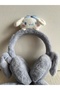 Gray Color Children's Headphones with Moving Ears, Cute Face, Plush and Sound - 2