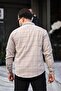 Beige Patterned Regular Fit Lumberjack Shirt - 2451 - 3