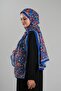 Cobalt Blue Patterned Shawl Cut Out Fiber Digital Printed Cotton Flower 202113 _24 - 3