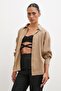 Basic Modal Fabric Camel Shirt - 5