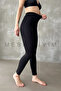 High Waist Recovery Winter Thermal Black Plush Leggings - 5