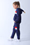 Quilted Pockets Navy Blue Children's Trousers Sweatpants