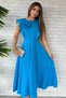 Dark Blue Rose Detailed Women's Dress - 3