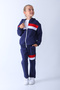 Quilted Pockets Navy Blue Children's Trousers Sweatpants - 3