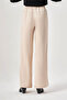 Beige Trousers with Stitched Front - 4
