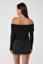 Open Shoulder Button Detailed Knitwear Top - 5