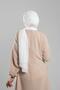 Cream Plain Classic Shawl with Chiffon Stitching 202112_40 - 3