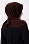 Brown Practical Ready-made Interlocking Hijab Scarf Sandy Fabric with Snaps at the Back 2101_14 - 3