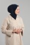 Navy Blue Practical Ready-Made Pleated Hijab Scarf - Sandy Hijab with Back Snaps 2406_02 - 3