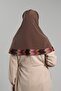 وشاح حجاب عملي جاهز للارتداء من ماركة مينزون، مزين بنقوش ملونة وشبكية، رقم 2401_10 - 3