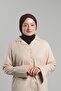 Practical Brown Hijab Scarf - Pleated Hijab with Back Snaps 2406_14