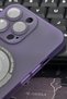 iPhone 14 Pro Compatible Purple Color Semi-Transparent Slim Hard Cover Case with Camera Lens Protection - 3