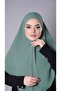 Green Practical Ready-made Interlaced Hijab Scarf Aerobin Fabric Plain Hijab 2309_32 - 2