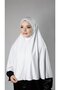 White Practical Ready-made Hijab Scarf Viscose with Elastic Back Veil 2112_42