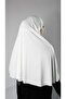 Cream Practical Ready-made Hijab Scarf Viscose with Elastic Back Veil 2112_40 - 3