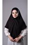 وشاح حجاب متشابك عملي أسود اللون قماش الجاز حجاب عادي 2306_01