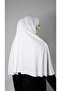 White Practical Ready-made Hijab Scarf Viscose with Elastic Back Veil 2112_42 - 3