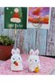 Set of 2 Cute Rabbit Note and Photo Holder Kids Office Decoration Gift Desktop Organizer