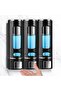 3 Pieces Black Liquid Soap Dispenser Plastic 400 ml Shower Gel Shampoo Bottle, Hospital, Bathroom, Kitchen A-52
