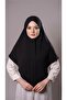 Black Practical Ready Interlocking Hijab Scarf Aerobin Fabric Cross Hijab 2307_01 - 2