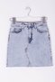 Front Stitching Detail Regular Waist and Pockets Women's Mini Denim Skirt Snow Light Blue Four Seasons Richmost - 4