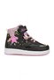 Daily Girls' Black Pink Sneaker with Rubber Laces and Velcro Ankle Comfortable Sports Shoes 3260