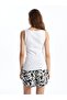 Black U-Neck Women's Tank Top (S5) - 4