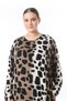 Women's Multicolor Patterned Large Size Dress - 4