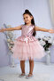 Girl's Sequin Tulle Dress Powder - 2