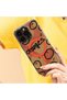iPhone 15 Pro Max Compatible Case with Magsafe Feature Bee Brown Design Funny Series Orange - 4