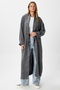 Women's Mona Soft Texture Anthracite Long Knitwear Cardigan - 4