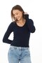 V-Neck Slim Fit T-Shirt-Navy - 5