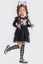 Kuromi Girl's Long Sleeve Dress with Tulle Skirt - Black - 2