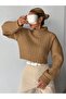 Ribbed Collar V-Neck Sweater