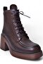 4615 Genuine Leather Casual Women's Boots-Brown Nubuck