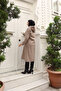 Hooded Zippered Pocket Cashew Coat - 6