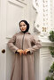 Hooded Zippered Pocket Cashew Coat - 8