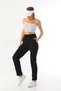 Black Classic Leg High Waist Comfortable Fit Seasonal Women's Sweatpants - 7