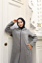 Hooded Zippered Pocket Cashew Coat - 3