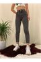 Smoked High Waist Mom Jean Women Boyfriend Jeans