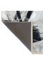 Barcelona Collection Black Gray Themed Abstract Geometric Graffiti Patterned Modern Decorative Carpet 06 - 5