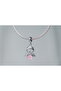 Stainless Steel Charm with Heart and Angel Motifs