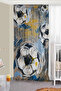 Soccer Ball Double Winged Children's Room Backdrop Curtain - 2