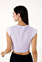 Spell Women's Cropped T-Shirt Lilac - 4